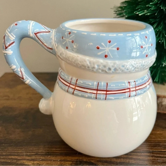 Pier1|Winter Ceramic Hand-Painted Handcrafted Pigeon Themed Mug Coffee Cocoa NEW - Picture 3 of 6